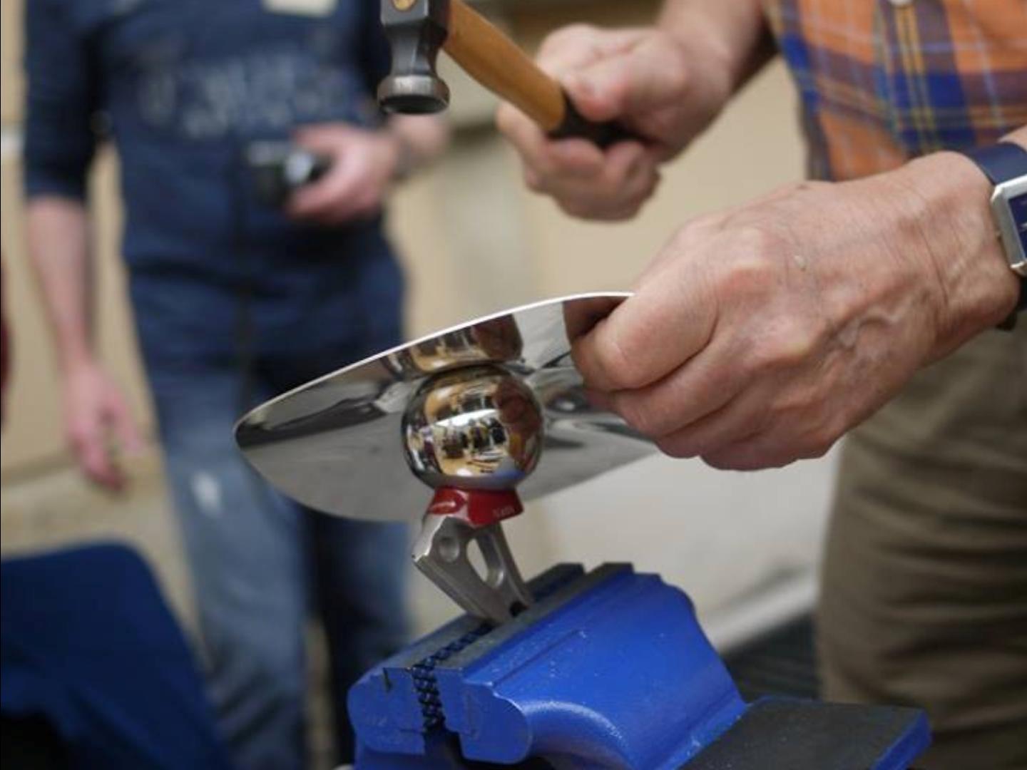 Hammering the bowl (2)